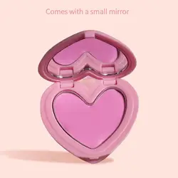 Love Heart Shape Blush Cream Monochrome Smooth Cheek Tint Mud Natural Matte Blusher Palette