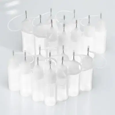 

20 шт., аппликатор для бутылок с иглами, прецизионный наконечник, многоразовые пластиковые бутылки для выдавливания для рукоделия, рисования, окрашивания волос, лабораторное наполнение