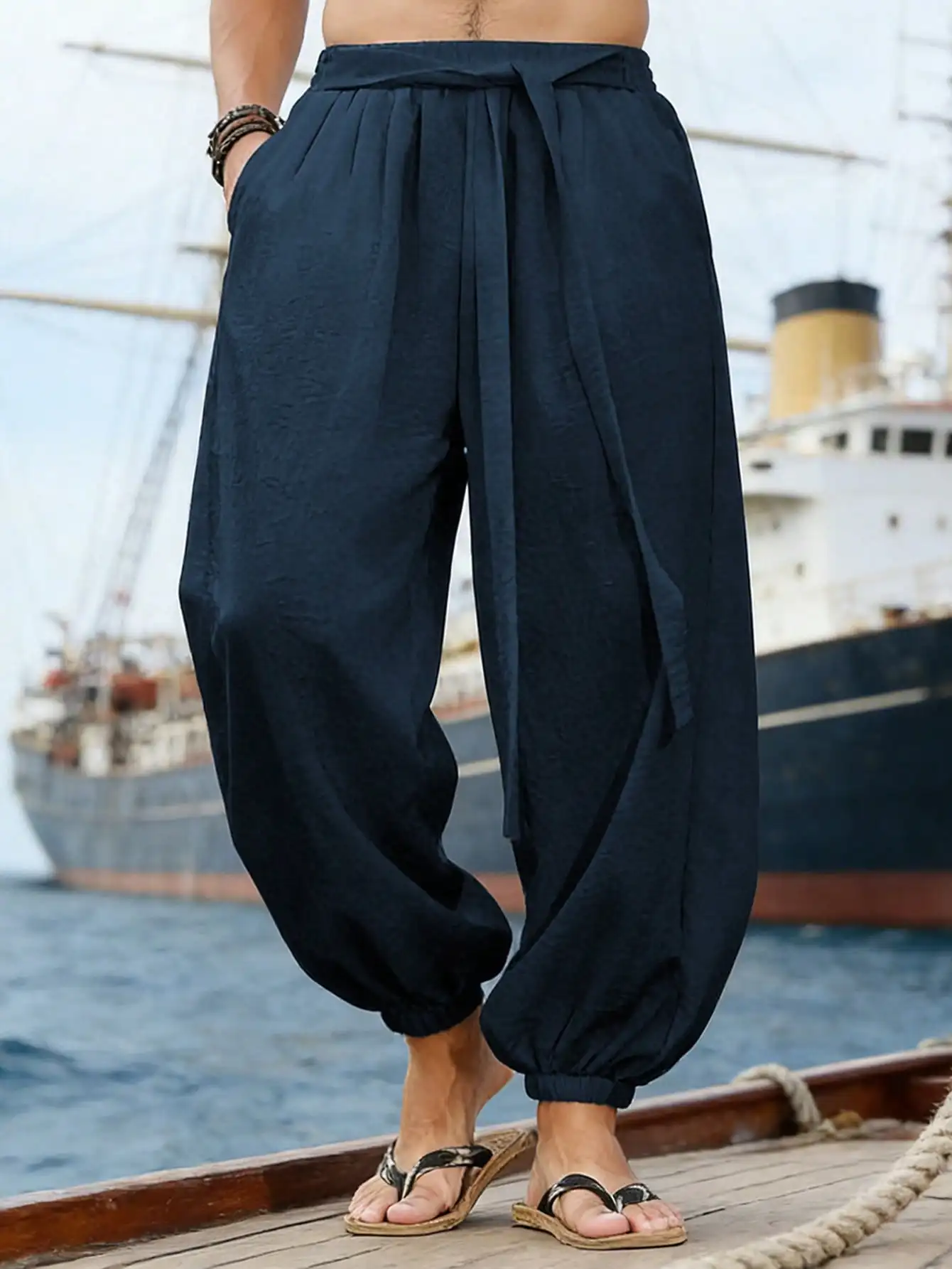 FGKKS Nova marca calças masculinas moda estilo solto calças de algodão confortáveis homem preto calças sólidas