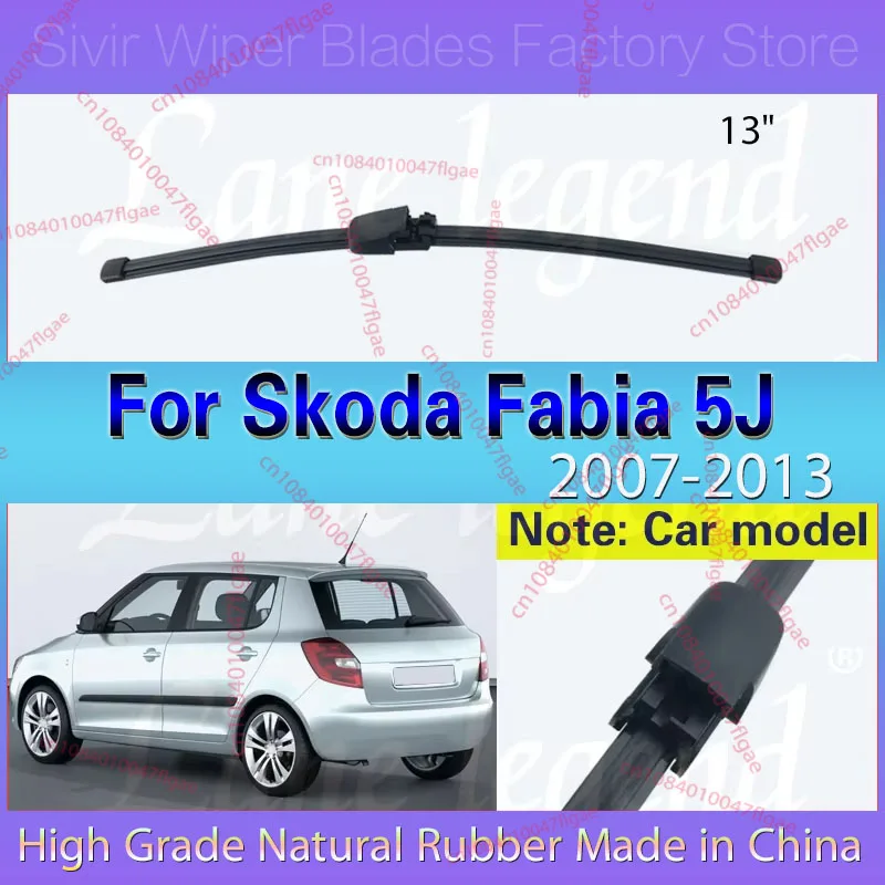 

13" Rear Windshield Windscreen Washer Wiper Blade For Skoda Fabia 5J Hatchback 2007-2013 2012 2011 Car Accessories Accsesories