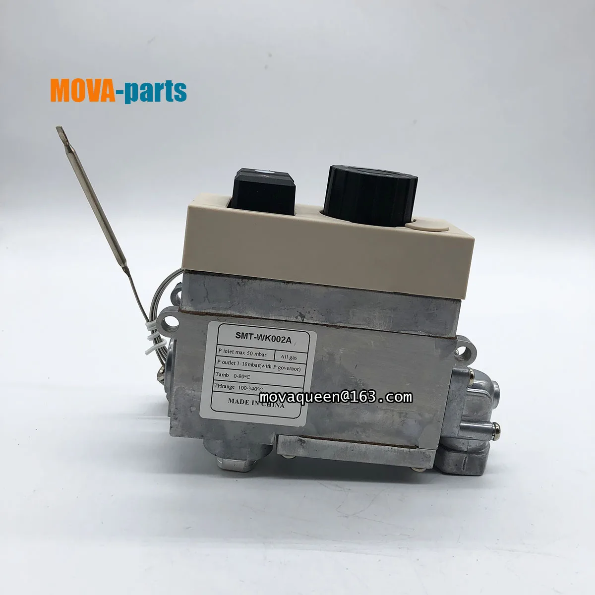 Gas Fryer Gas Oven Spare Parts Temperature Control Valve 100~340℃ Degree Thermostatic Gas Control Valve  340°C Safety Valve