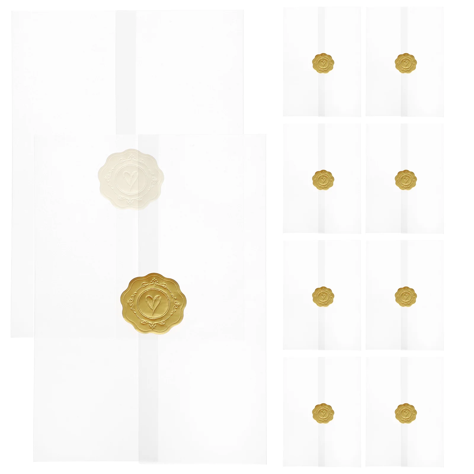 

Invitation Card Wedding Envelope for Invitations Round Clear Envelopes Litmus Paper Sleeves