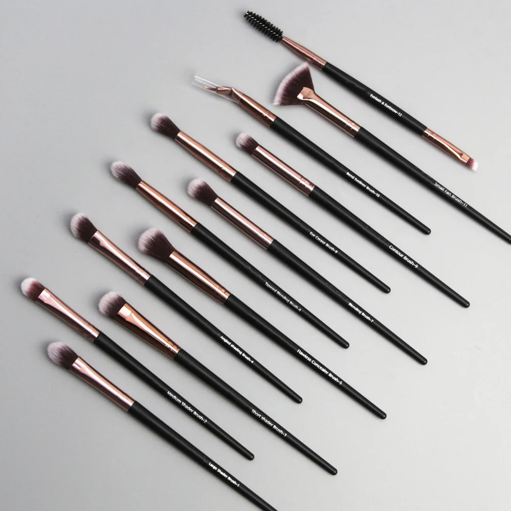 1 Set of 12PCS Kit Eyeshadow Brush Fashionable Makeup Tool Multifunctional Makeup Brush Kit Sturdy Brush Set f