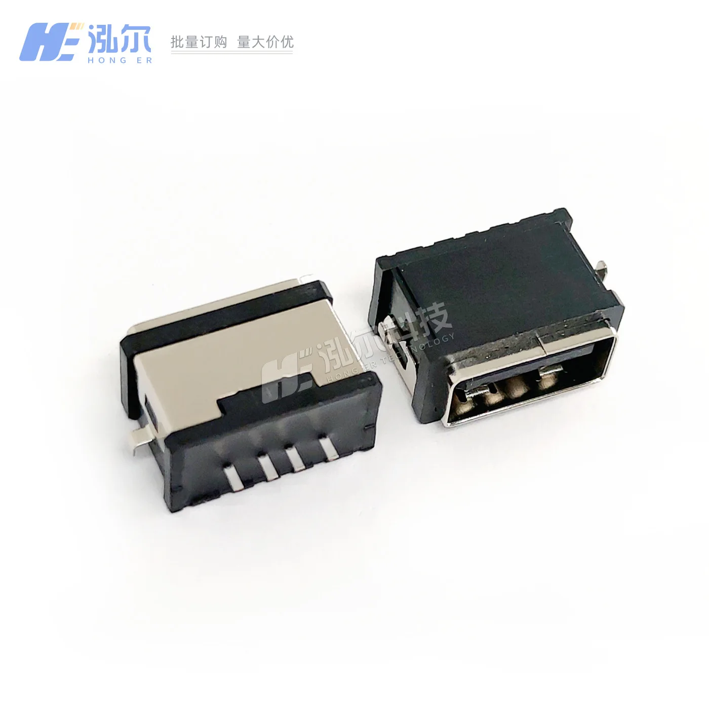 

For waterproof USB AF 2.0 sinking board 4PIN horizontal two-pin plug board length 11.2mm with waterproof ring IPX7 female head