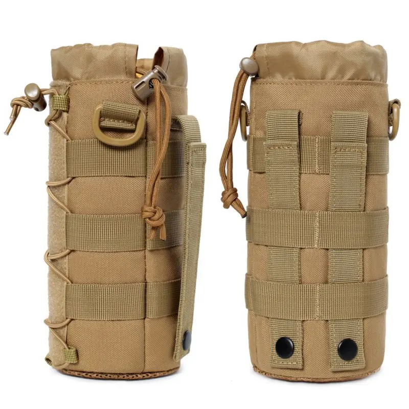 Tactical Molle Water Bottle Bag Pouch Holder Outdoor Camping Hiking Fishing Hunting Water Bottle Kettle Carrier