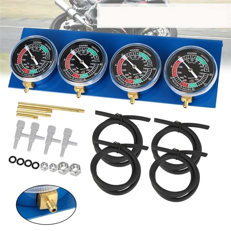 

2 Set Four-Cylinder Hose Vacuum Balance Instrument Universal Vacuum Balance Instrument For Motorcycles-T61C