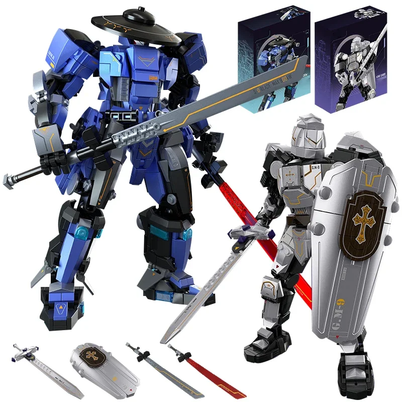 

GENESIS FRAME Mecha Warrior Model Building Blocks Sets MOC Deformation Armored Robot Bricks Puzzle Toys Adults and Teenager Gift