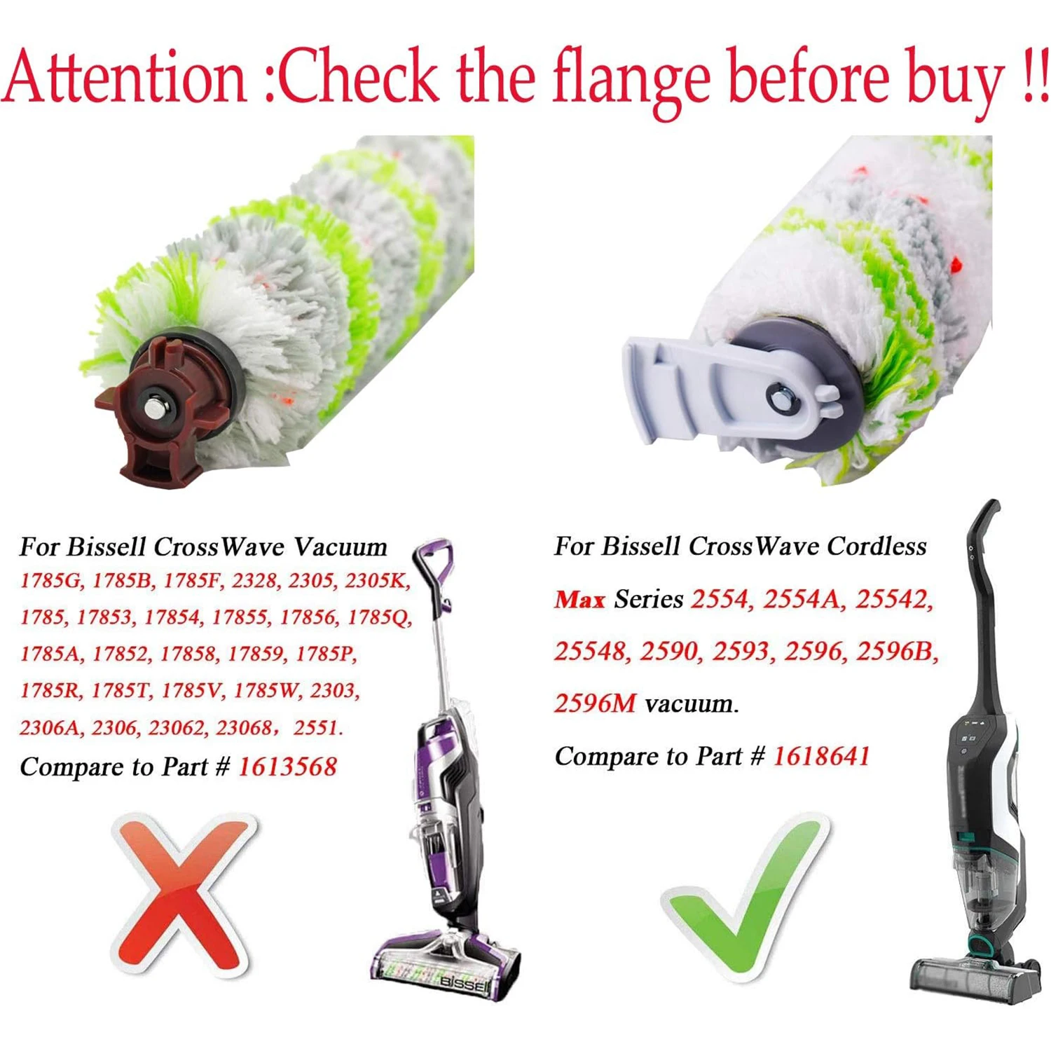 For Bissell CrossWave Max 2554 2554A 2590 2593 2596 and HydroSteam 35151 3515 35152 3513 3518,
