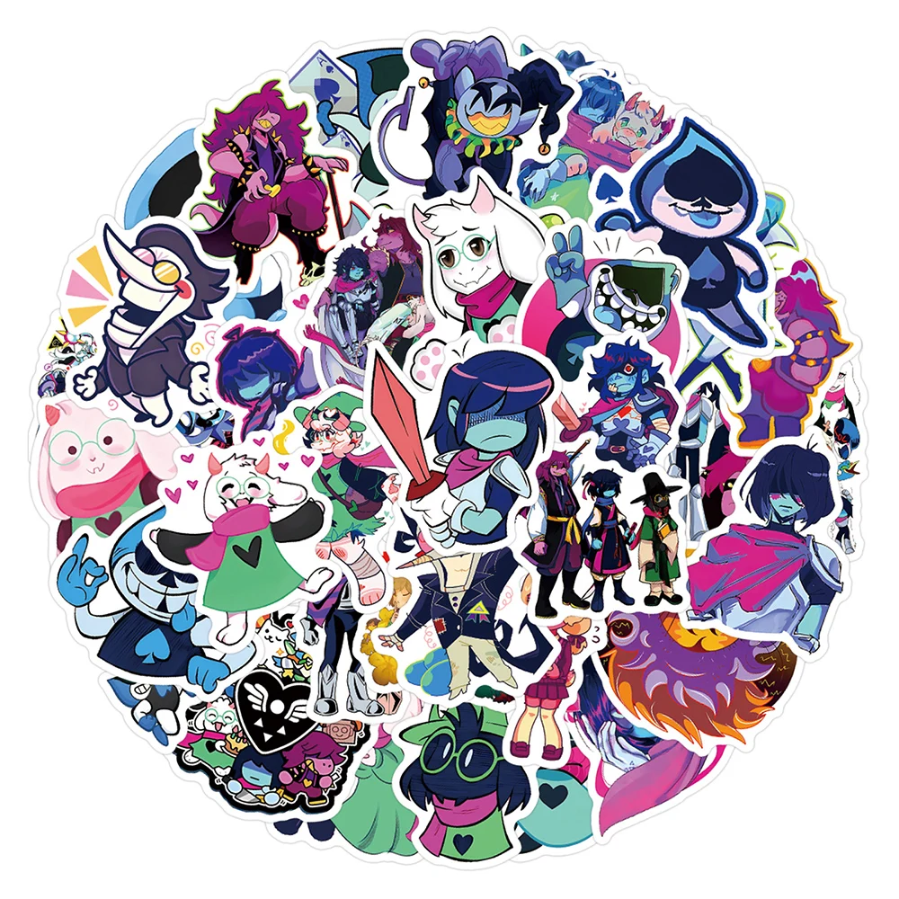 10/30/50/110 Stück Coole Deltarune Anime-Aufkleber für Laptop, Handyhülle, Schreibwaren, Wasserdichte Cartoon-Dekorationsaufkleber