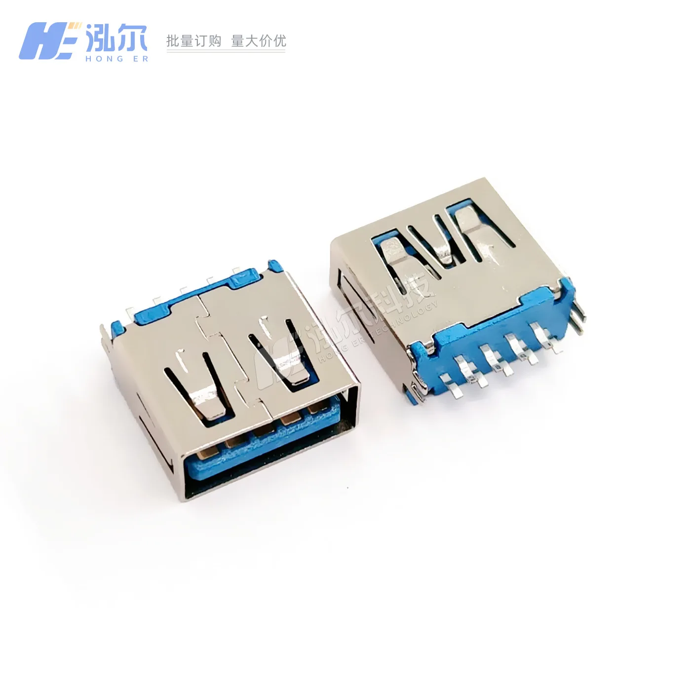 For USB 3.0 AF female seat splint 0.8 connector 9Pin high-speed transmission interface L = 11.5mm female head A port