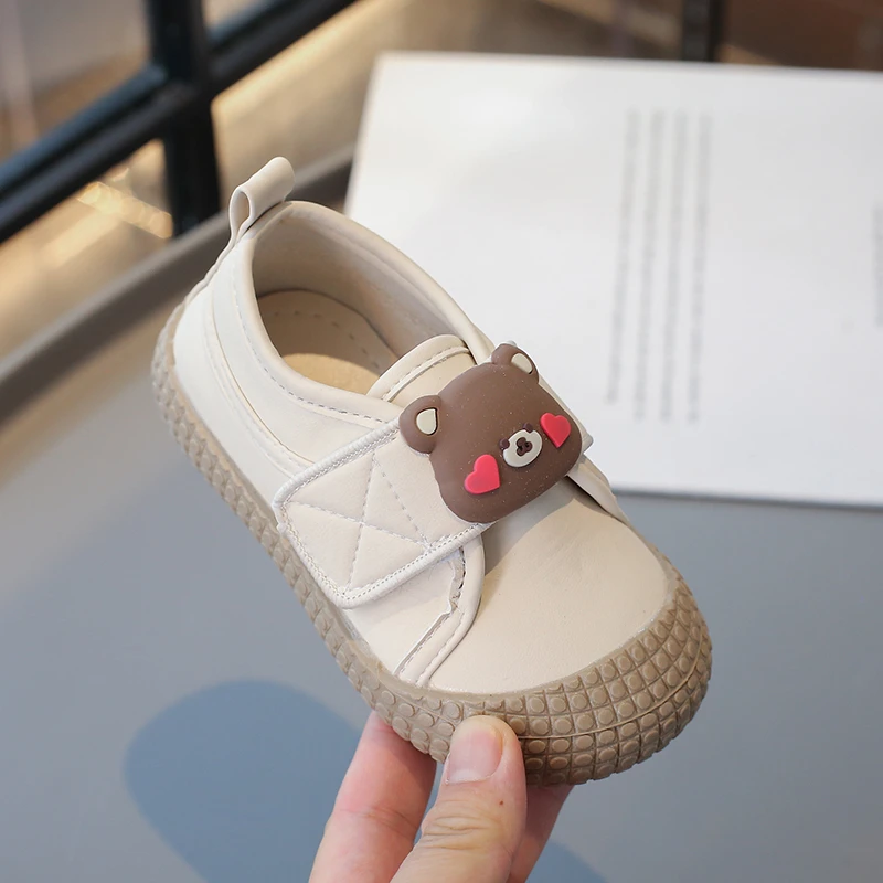 Children Casual Shoes for Baby Girls Boys Cartoon Bear Sneakers Anti Slip Soft Sole Comfortable Toddler Kids Shoes Size 21-30