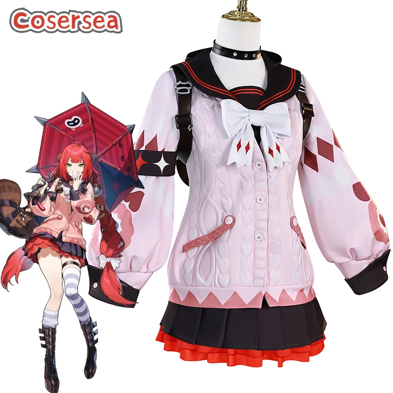 

Cosersea Ukinami Yuzuha Cosplay Costume Game Zenless Zone Zero Ukinami Yuzuha Halloween Women Dress Uniform Party Outfit Fullset