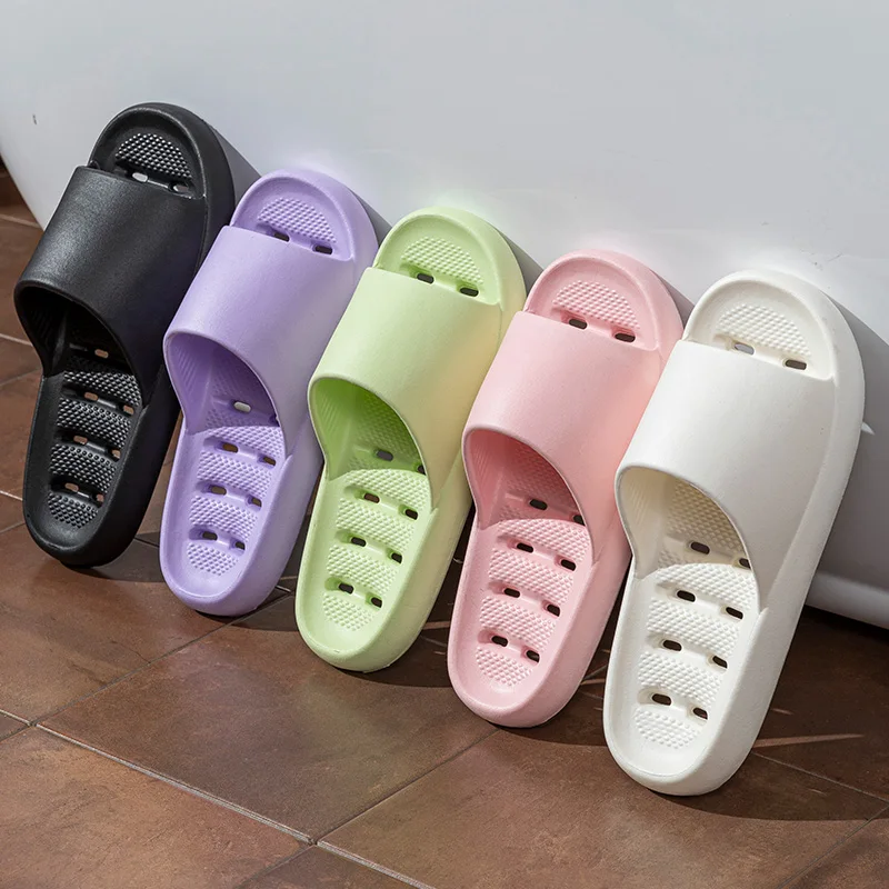 

Summer Non Slip Shower Slippers for Women Men Indoor Soft EVA Quick Drying Bath Slippers Couple Non Slip Flat Home Sandals