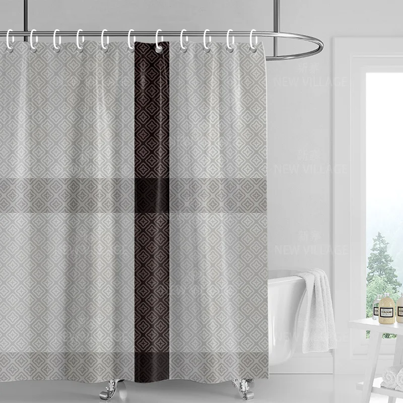 Home decoration shower curtains bathroom waterproof curtain fabric Living Room Modern Nordic Modern geometric pattern simple