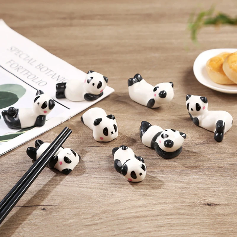 

Cartoon Panda Ceramic Chopsticks Holder Stand Practical Fashion Kitchen Tableware Chinese Japanese Food Sushi Korean Tableware