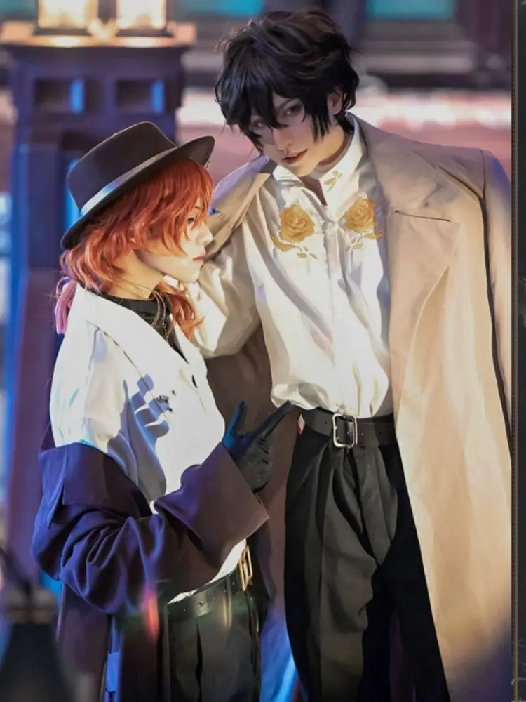 The 10th anniversary cosplay suit of Bungo Stray Dogs Nakajima Atsushi Osamu Dazai Nakahara Chuya cos suit is unisex.