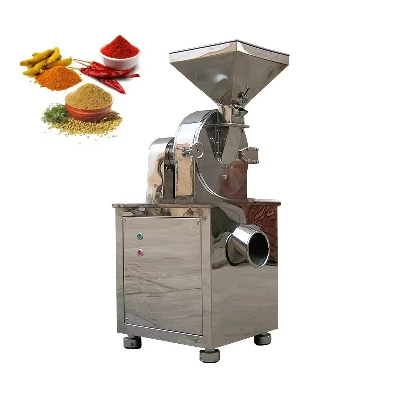 Customized Industrial Automatic Driven Grinder Widely Used on Garlic Date Ginger Nutmeg Vanilla Salt Dry Grain Spices Milling