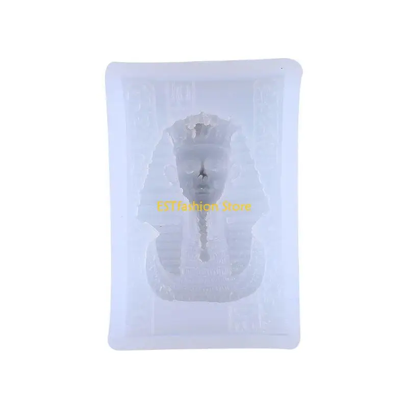 Y5GC Pharaoh for Head Portrait Epoxy Resin Mold for Creative Keychain Pendants Making