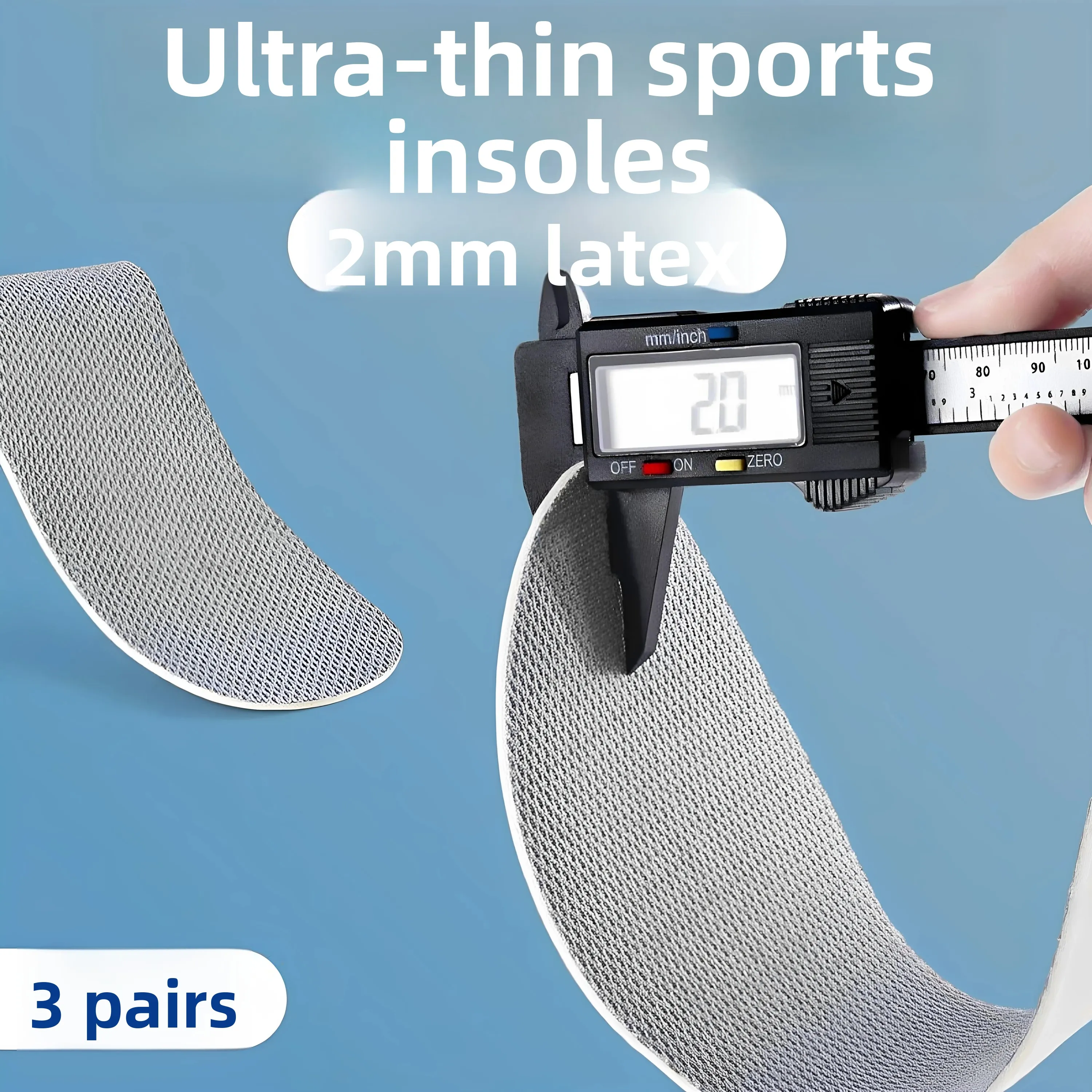 超薄型スポーツシューズインソール衝撃吸収軽量通気性夏用薄型滑り止めラテックス男性と女性用