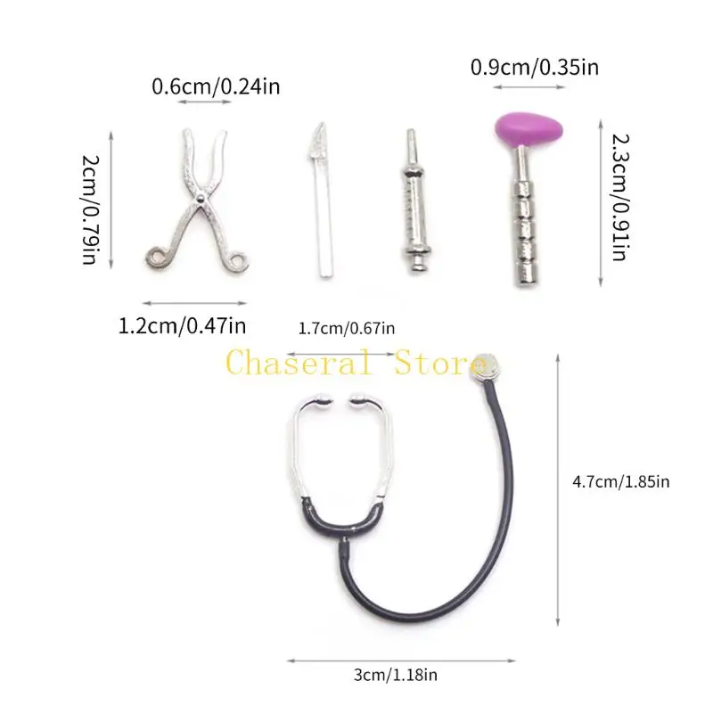 Bộ sưu tập thiết bị ống nghe nhà búp bê thực tế E7CE để nhập vai sáng tạo