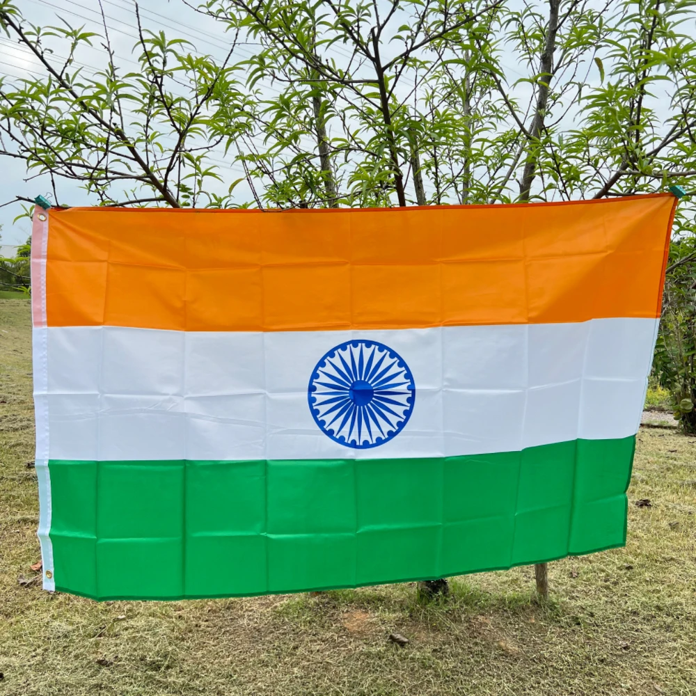 In Ind India Indian Flag 3x5ft DecorationIndia National Flag 90X150cm Hanging Polyester home decoration