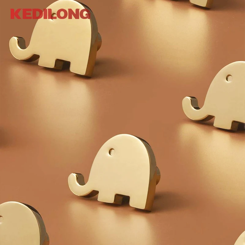 Kedlo Originele Nordic Light Luxe Kinderkamer Messing Handvat Kast Trekhandvat Kast Kleine Olifant Knop