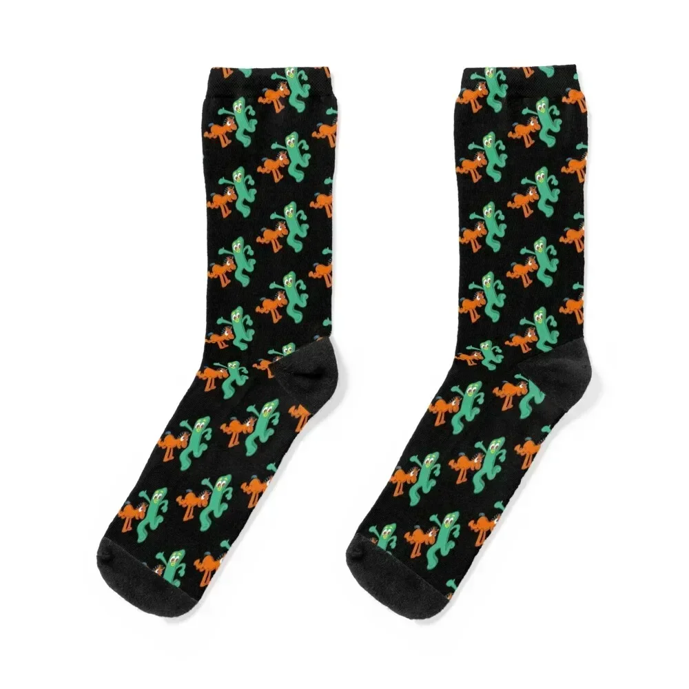 Gumby and pokey Socks funny gift with print new year Sports Socks Men's Women's