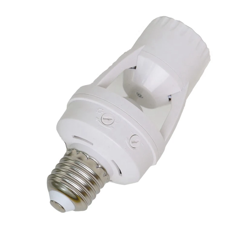 E27 LED 220V Screw Light Bulb Holder LED PIR Infrared Motion Sensor Lamp With Switch Socket Identify E27 Motion Sensor