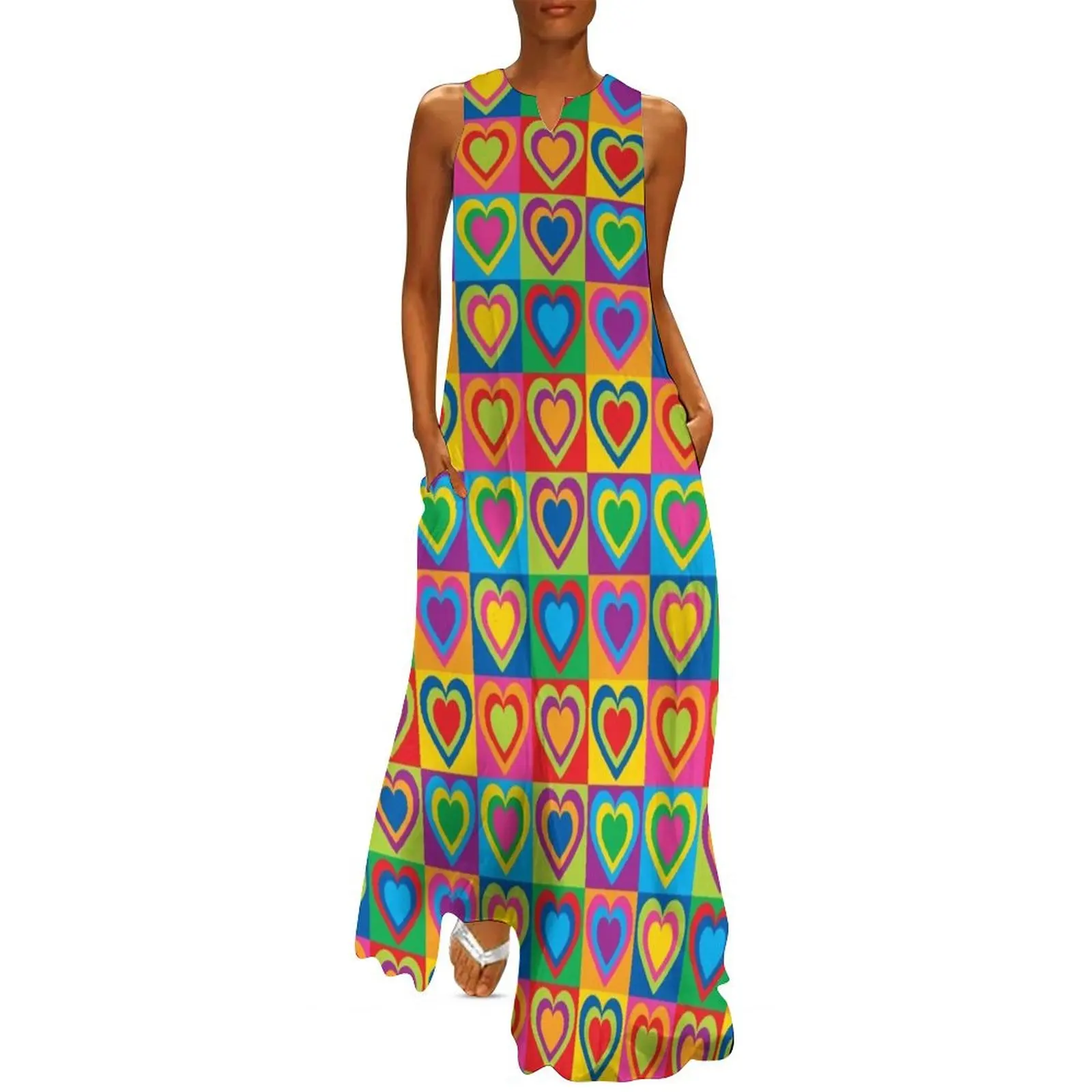 

Pop Art Hearts Long Dress Woman's evening dress Dresses gala Dress