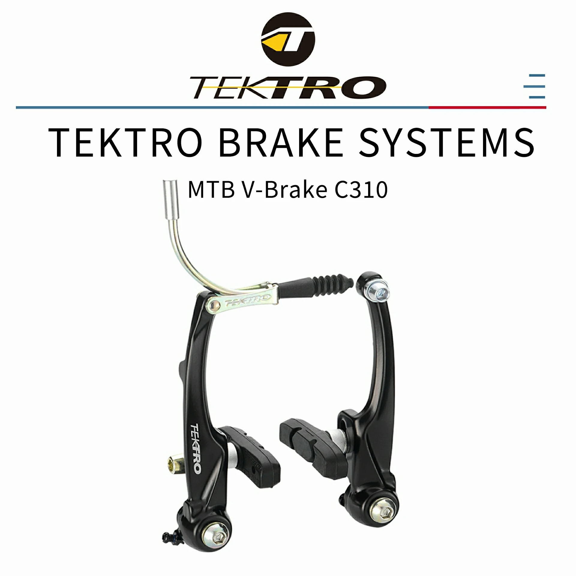 TEKTRO C310 MTB Brake Caliper Set Recreational Bicycle Calipers BMX Brakes Frictio Bicycle V-Brakes Riding Accessories