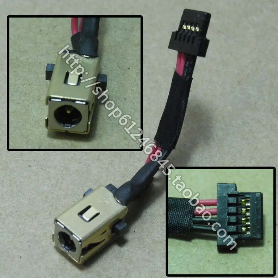 Conector de energia dc com cabo, para laptop dell a100, acer, a100 e dc