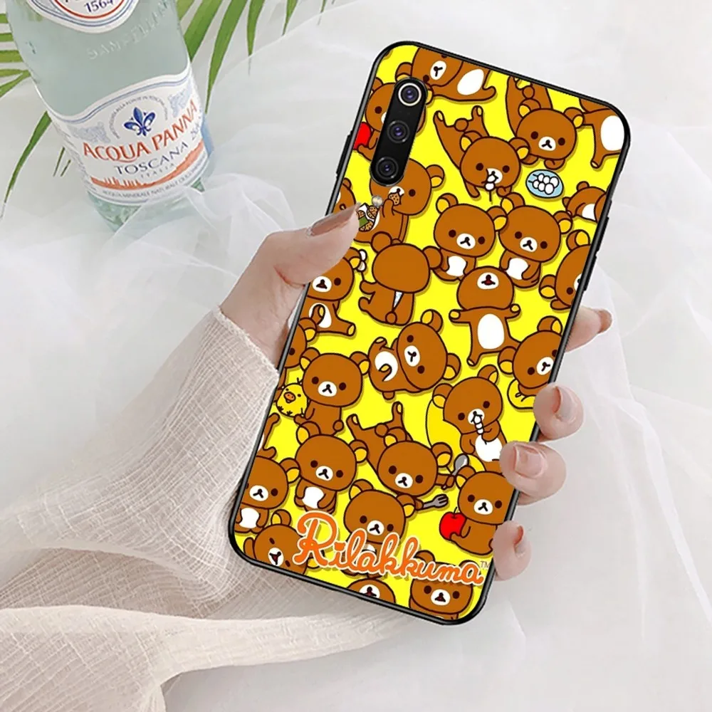 R-Rilakkuma Phone Case For Xiaomi Mi 5X 8 9 10 11 12 lite pro 10T PocoX3pro PocoM3 Note 10 pro lite