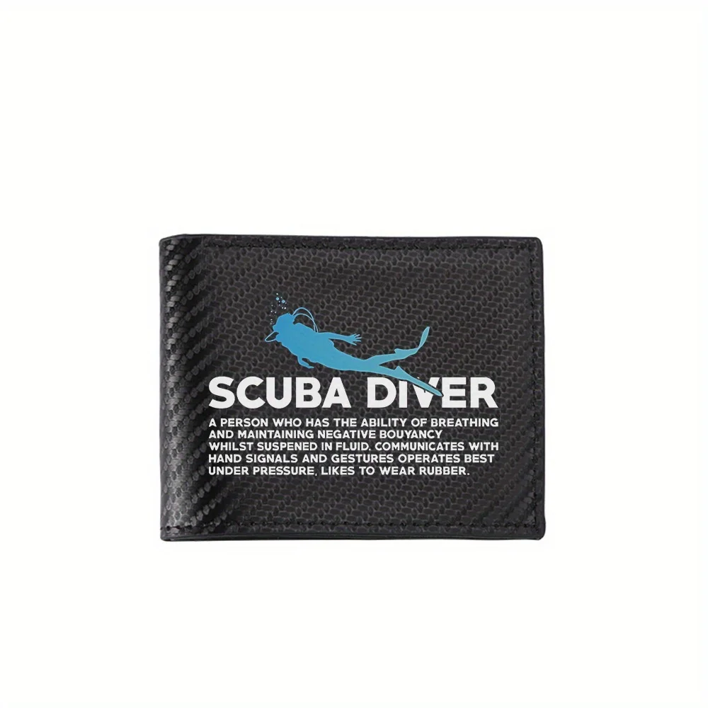 Diver breathing fluid hand signals Men's Wallets Simple Business Modern Stylish Printing Design Gifts For Father Boyfriend Chris