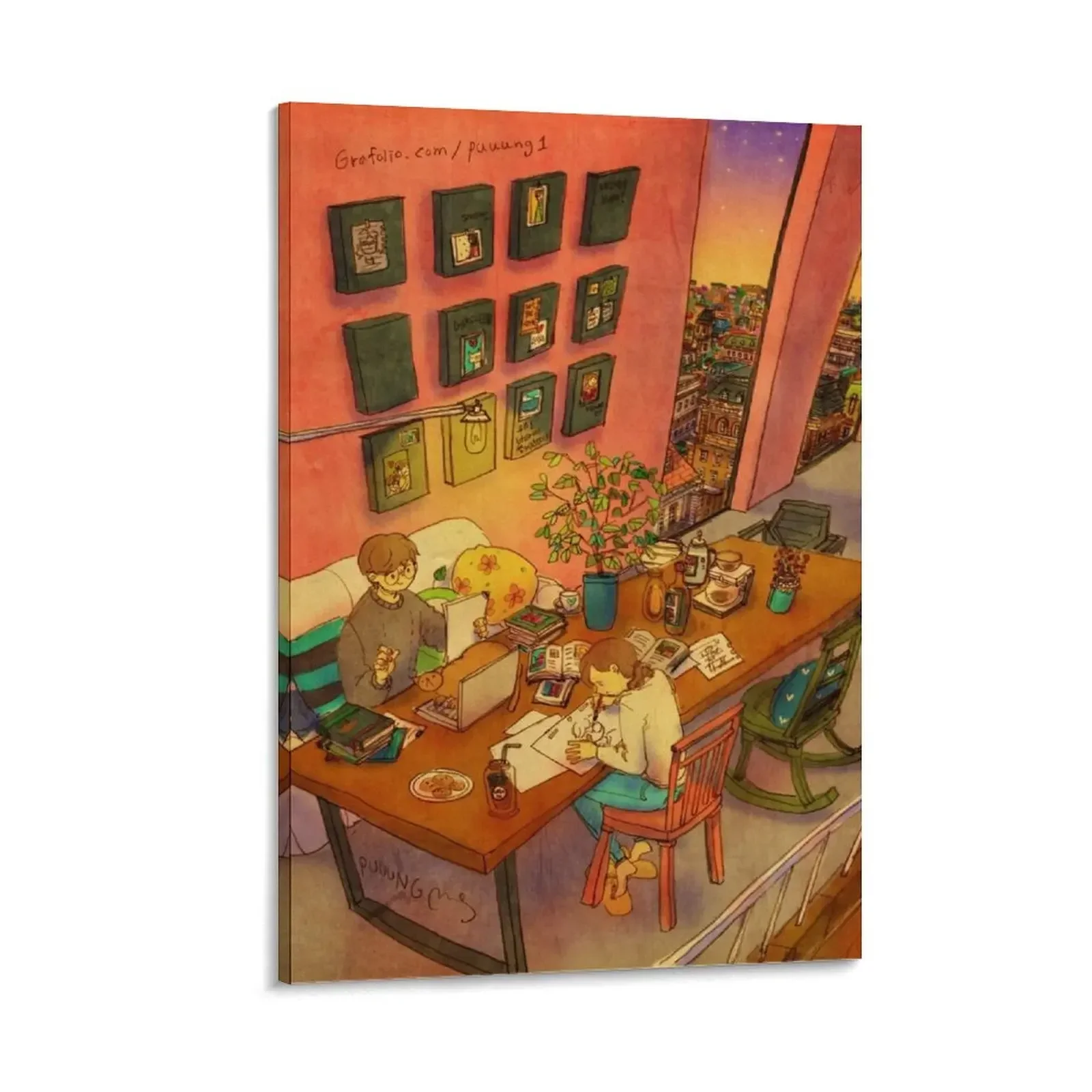 

Puuung Illustration No.174 Canvas Painting Wall paintings bedrooms decorations Decor for room modern home decoration