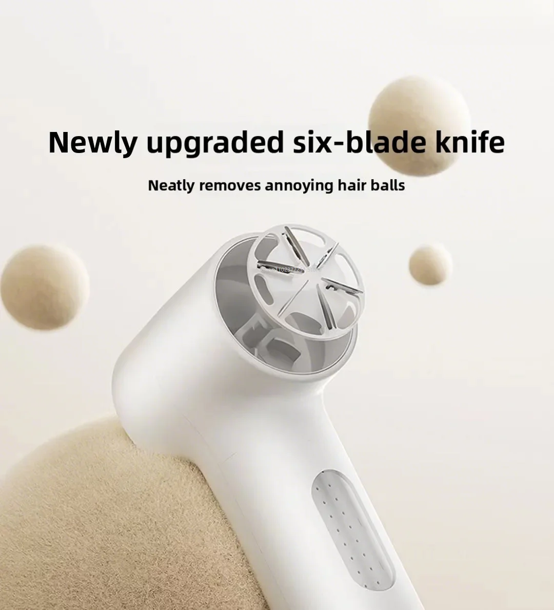 XIAOMI MIJIA Fusselentferner 2, wiederaufladbar über USB, Flauschpelletentferner, Stoffrasiererkleidung, 180-min-Akku, starke Saugwirkung mit 6 Klingen