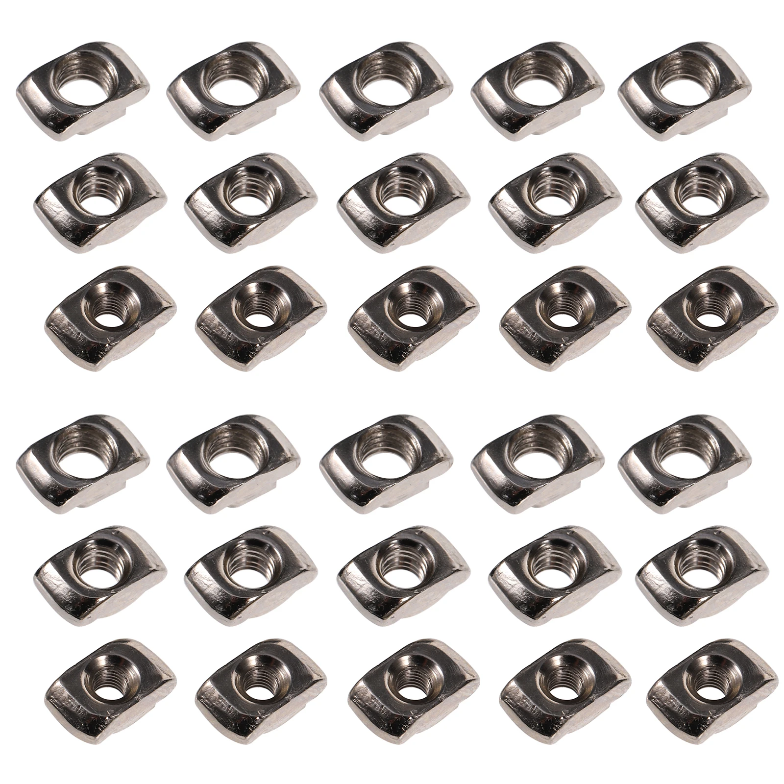 

180pcs T-Type Carbon Steel T Slot Fastener For Aluminum Profile Hammer Head Sliding Nut Nickel Plated Metal Nut Block Outdoor