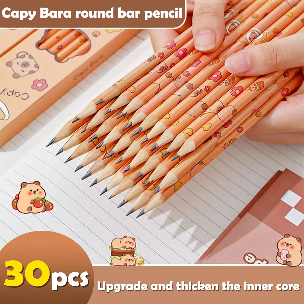 12pcs/Set Fun Capybara Writing Pencil Cartoon HB Wood Pencil Sketch Items