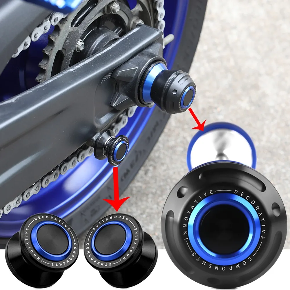 

Motorcycle R7 Rear Axle Wheel Crash Pad Falling Protection For YAMAHA YZF R7 2022 2023 2024 2025 Swingarm Spool Stands 6MM Bolts