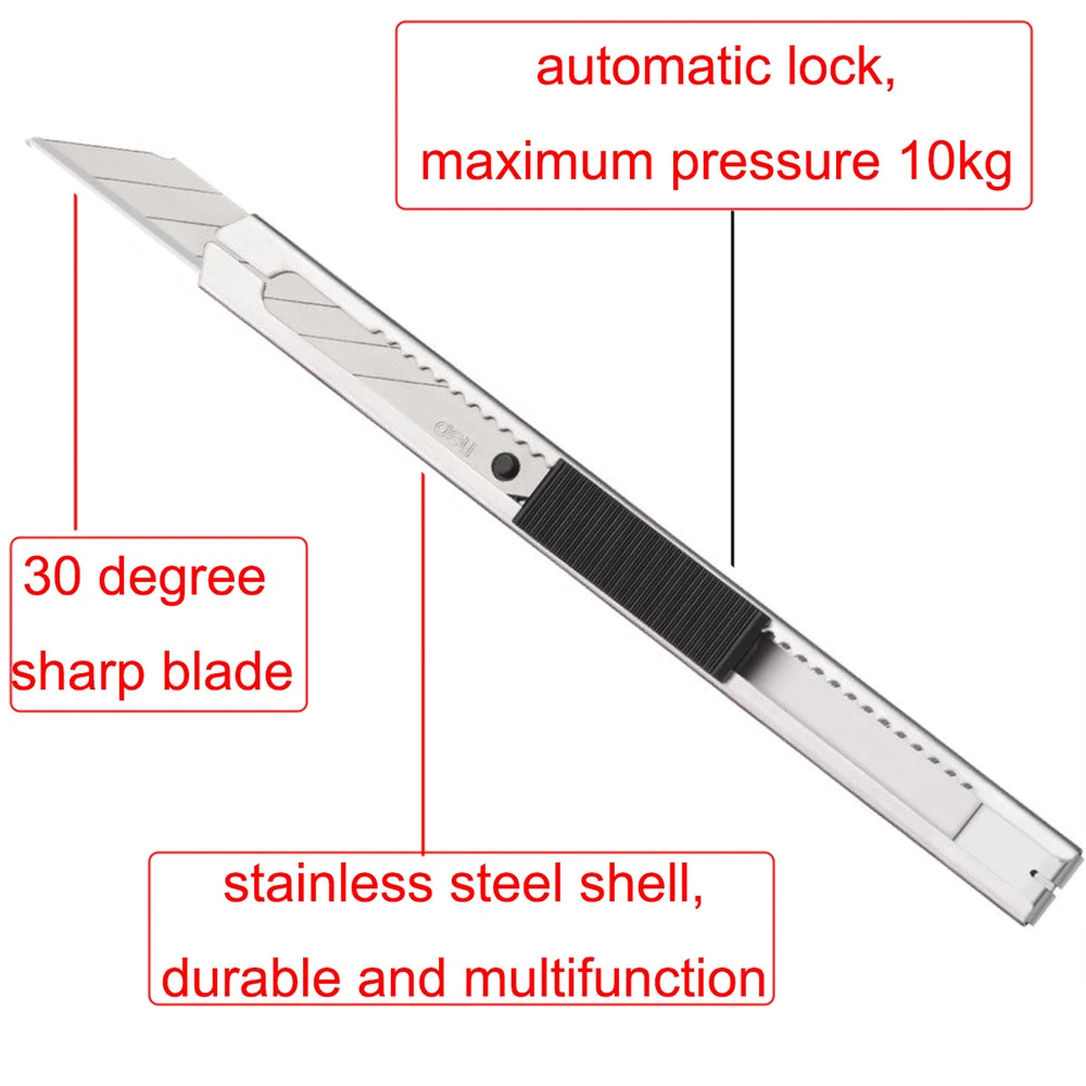 5PCS DIY Art Knife Snap Off Mini Utility Knife 30 Degree Sharp Blade Opener Car Film Paper Cutter Vinyl Cutting Tool 5E02