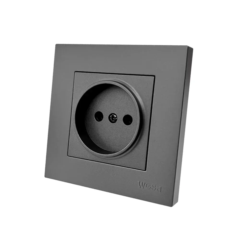 

Серые розетки, вилки, розетка, классическая, 250 В, краска, пластик, стандарт ЕС, электрические розетки, не заземляющая, огнестойкая розетка переменного тока