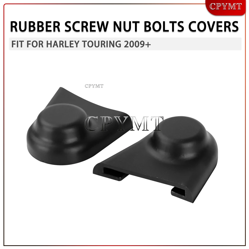 

2Pcs Black Rubber Motorcycle Screw Nut Bolts Covers Waterproof Fit for Harley Touring Accessories 2009+