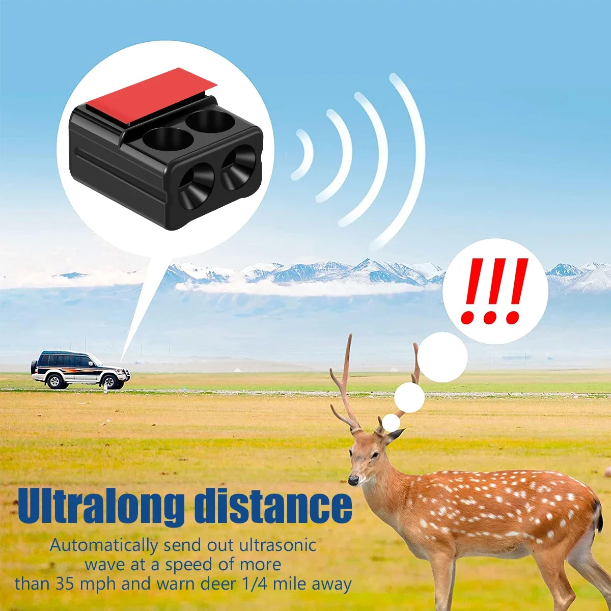 2Pcs Deer Warning Whistles Device Car Animal Repeller Car Ultrasonic Animal Warning Whistles Deer Alarm for Car Motorcycle