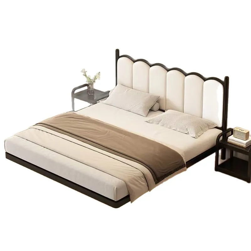 Household bedroom double bed, simple suspended bed, thickened soft bag suspended bed frame