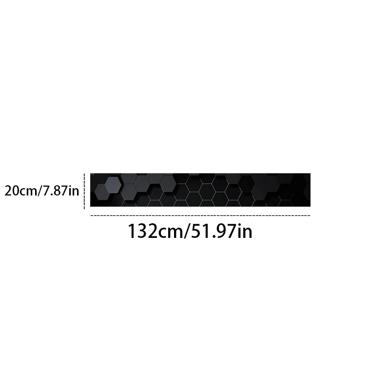 1 piece black and gray honeycomb minimalist technology wind trim strip stylish car windshield sticker for all models