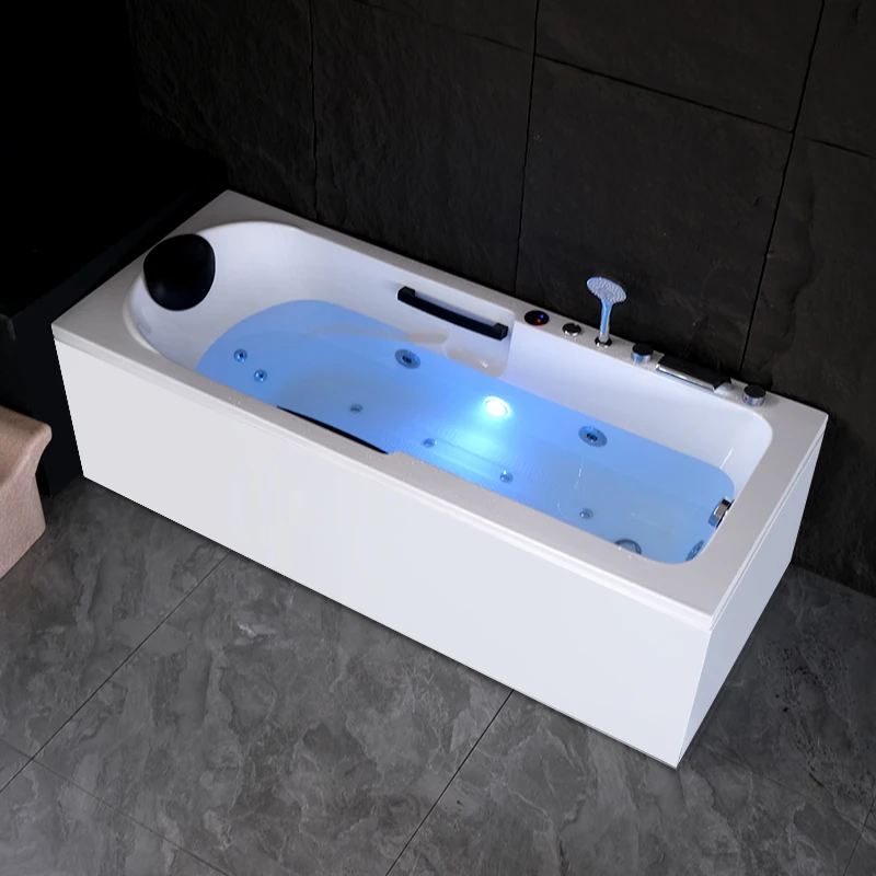 

Acrylic small apartment surf jacuzzi household adult deepened double armrest shower integrated bathroom bathtub
