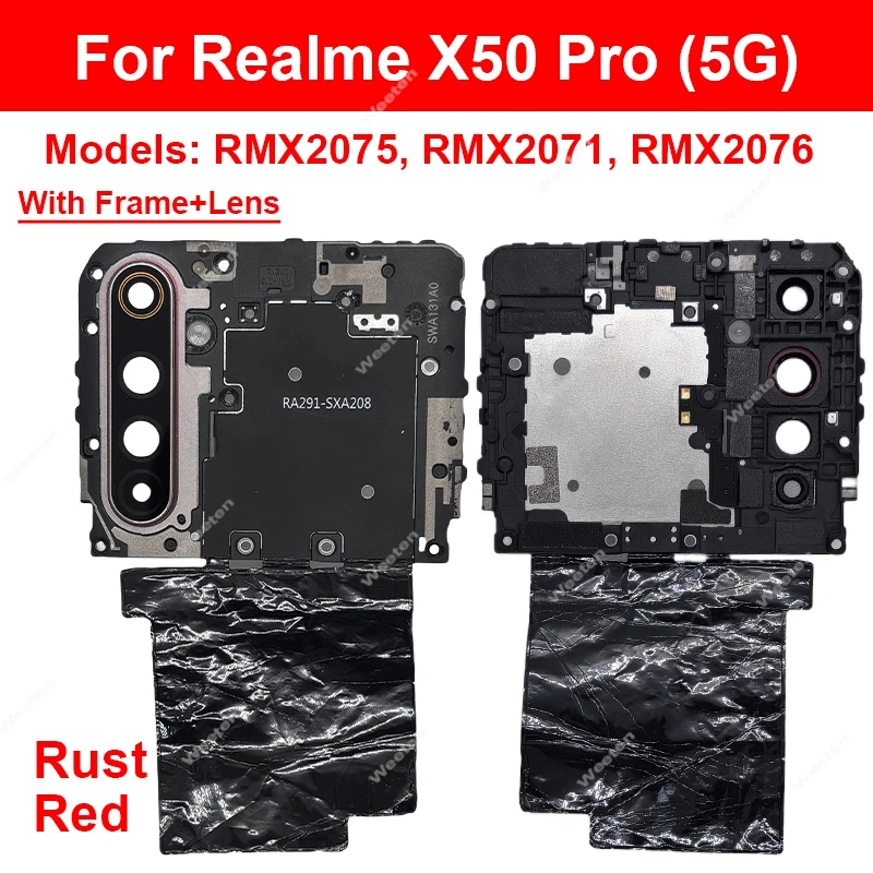 For Realme X50 Pro X50 Pro Player 5G Signal Wifi Motherboard Cover Antenna Mainboard Cover NFC Shell Frame with Rear Lens Parts