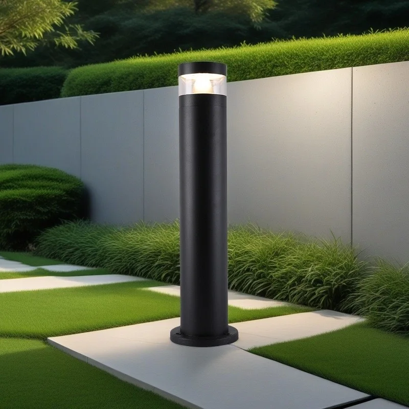 60CM Aluminium Landschaft Licht Outdoor Laterne Gras Rasen Lampe Moderne Garten Terrasse Auffahrt Poller Licht Pathway Post Licht