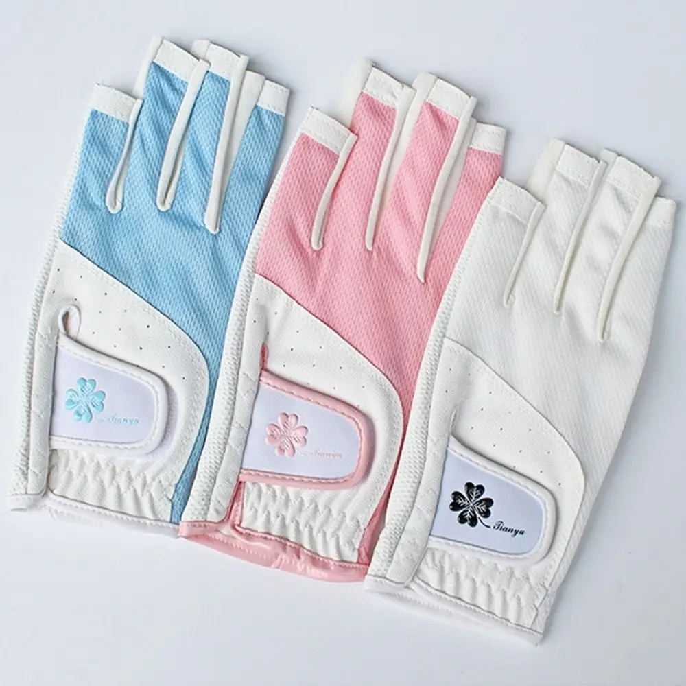 Comfortabele damessporthandschoenen Vingerloze antislip damesgolfhandschoenen Mesh links rechterhand Vingerloze golfhandschoenen