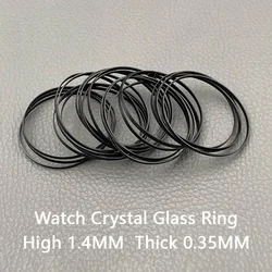 Black Height 1.4mm Thick 0.35mm Washer Glass Sealing Rubber O-Ring Watch Glass Waterproof Ring Watch Repair Modified Part O-Ring