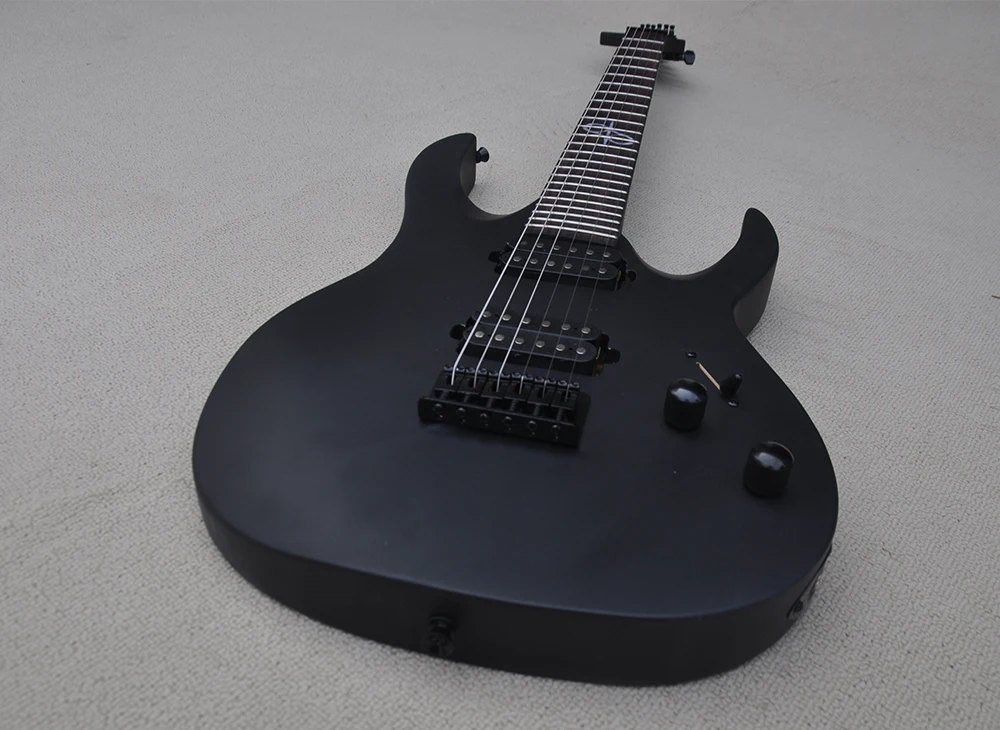 Matte Black Electric Guitar with 6 Strings ,Rosewood Fretboard,24 Frets,Customizable